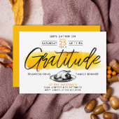 感謝トルコ感謝祭ディナーウォーター色 招待状