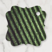 感謝トークンシンプルグリーンサストライプのービス フェイバータグ (裏面)