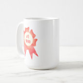 感謝ナンバーワンマザー受賞者のリボン コーヒーマグカップ (正面左)
