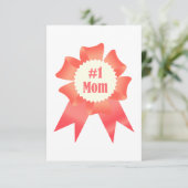 感謝ナンバーワンマザー受賞者のリボン サンキューカード (スタンド正面)