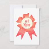 感謝ナンバーワンマザー受賞者のリボン サンキューカード (裏面)