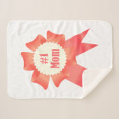 感謝ナンバーワンマザー受賞者のリボン シェルパブランケット (正面(横))