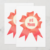 感謝ナンバーワンマザー受賞者のリボン シーズンカード (正面/裏面)