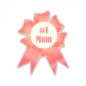 感謝ナンバーワンマザー受賞者のリボン シール (正面)