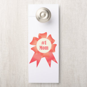 感謝ナンバーワンマザー受賞者のリボン ドアノブサイン