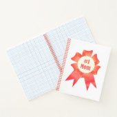 感謝ナンバーワンマザー受賞者のリボン ノートブック (内部)