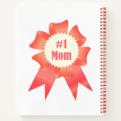 感謝ナンバーワンマザー受賞者のリボン ノートブック (裏面)