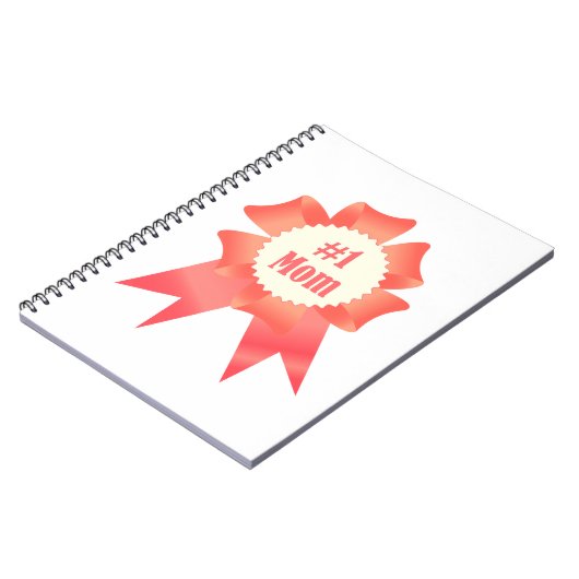 感謝ナンバーワンマザー受賞者のリボン ノートブック (左側)