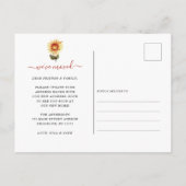 感謝ニューホーム引っ越しました秋リース移動 案内ポストカード (裏面)