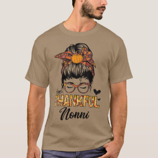 感謝ノニおもしろいメッシーバン秋秋の感謝祭 Tシャツ