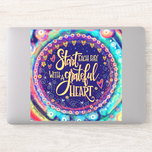 感謝ハート勇気付けられるかわいらし刺激 シール