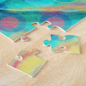 感謝ハート感動的かわいらしおもしろいトレンディー ジグソーパズル (側面)