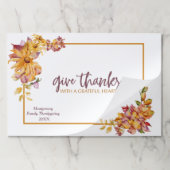 感謝ハート感謝祭紙ランチョンマット ペーパーパッド (折り畳み)