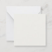 感謝ハート水色フローラ窓 ノートカード (裏面)