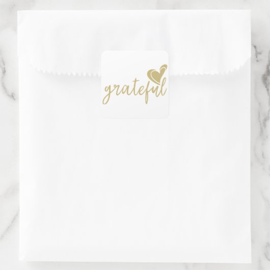 感謝ハート スクエアシール (バッグ)