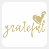 感謝ハート スクエアシール (正面)