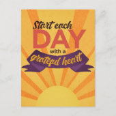 「感謝ハート」引用文はがき ポストカード (正面)