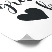 感謝ハート |手入力タイポグラフィ引用文 ポスター (角)