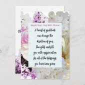 感謝バイブル聖句フローラ瞑想カード 招待状 (正面/裏面)