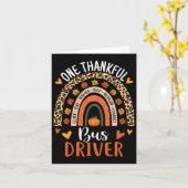 感謝バスドライバ感謝祭秋スクールバスD カード (黄色い花)