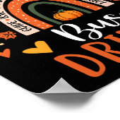 感謝バスドライバ感謝祭秋スクールバスD ポスター (角)