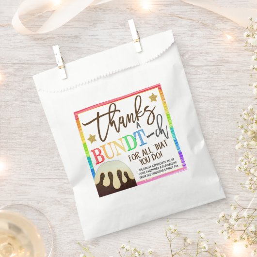 感謝バンドケーキトリートお気に入りバッグ フェイバーバッグ (クリップ留めされた状態)