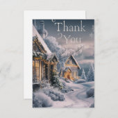 感謝パステルパインハッピーホリデー サンキューカード (正面/裏面)