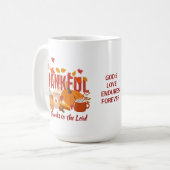 感謝パンプキンクリスチャン感謝祭 コーヒーマグカップ (正面左)