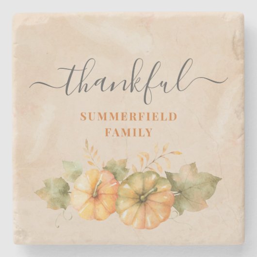 感謝パンプキンファミリー感謝ディナー ストーンコースター (正面)