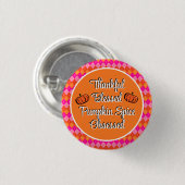 感謝パンプキ賛美ンスパイス取り付けピンク 缶バッジ (正面&裏面)