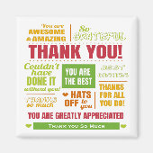 感謝パーソナライズされたする マグネット (正面)