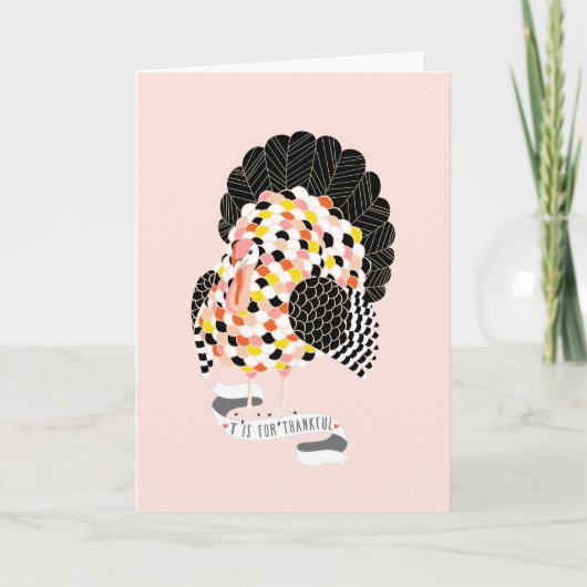 感謝パーソナライズされたの七面鳥 シーズンカード (正面)