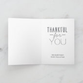 感謝パーソナライズされたの七面鳥 シーズンカード (内部)