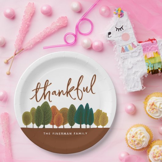 感謝パーソナライズされたの饗宴感謝の秋 ペーパープレート (パーティー)