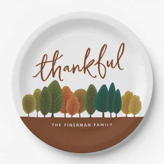 感謝パーソナライズされたの饗宴感謝の秋 ペーパープレート (正面)