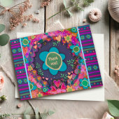 感謝パーソナライズされたフローラ陽気かわいい カード