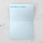 感謝パーソナライズされたフローラ陽気かわいい カード (内部)