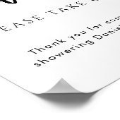 感謝パーソナライズされたブライダルシャワー標識 ポスター (角)