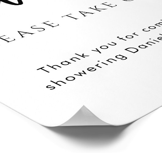 感謝パーソナライズされたブライダルシャワー標識 ポスター