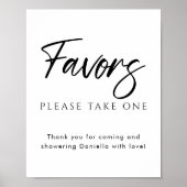 感謝パーソナライズされたブライダルシャワー標識 ポスター (正面)