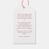 感謝パーソナライズされたベイビーシャワーRetro sunの好意 ギフトタグ (裏面)