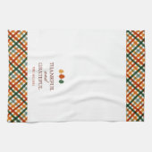 感謝パーソナライズされたモダン感謝の気持ち キッチンタオル (横)