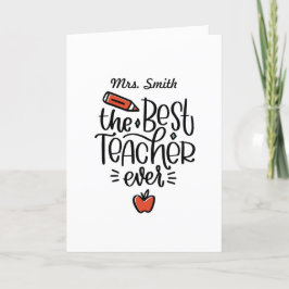 感謝パーソナライズされた先生カード サンキューカード