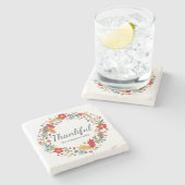 感謝パーソナライズされた感謝秋 ストーンコースター (横)