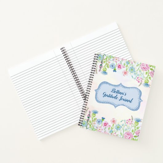 感謝パーソナライズされた日記 ノートブック (内部)