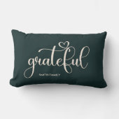 感謝パーソナライズされた深いグリーン秋秋 ランバークッション (正面)