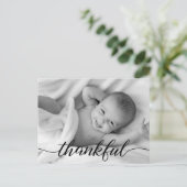 「感謝パーソナライズされた」ベビー写真ありがとうポスト 案内ポストカード (スタンド正面)