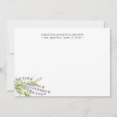 感謝パーソナライズされたNotecards Lavender ノートカード (正面)