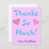 "感謝パーソナライズ及びおもしろいそんなに!" 郵便はがき ポストカード (正面/裏面)