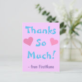 "感謝パーソナライズ及びおもしろいそんなに!" 郵便はがき ポストカード (スタンド正面)